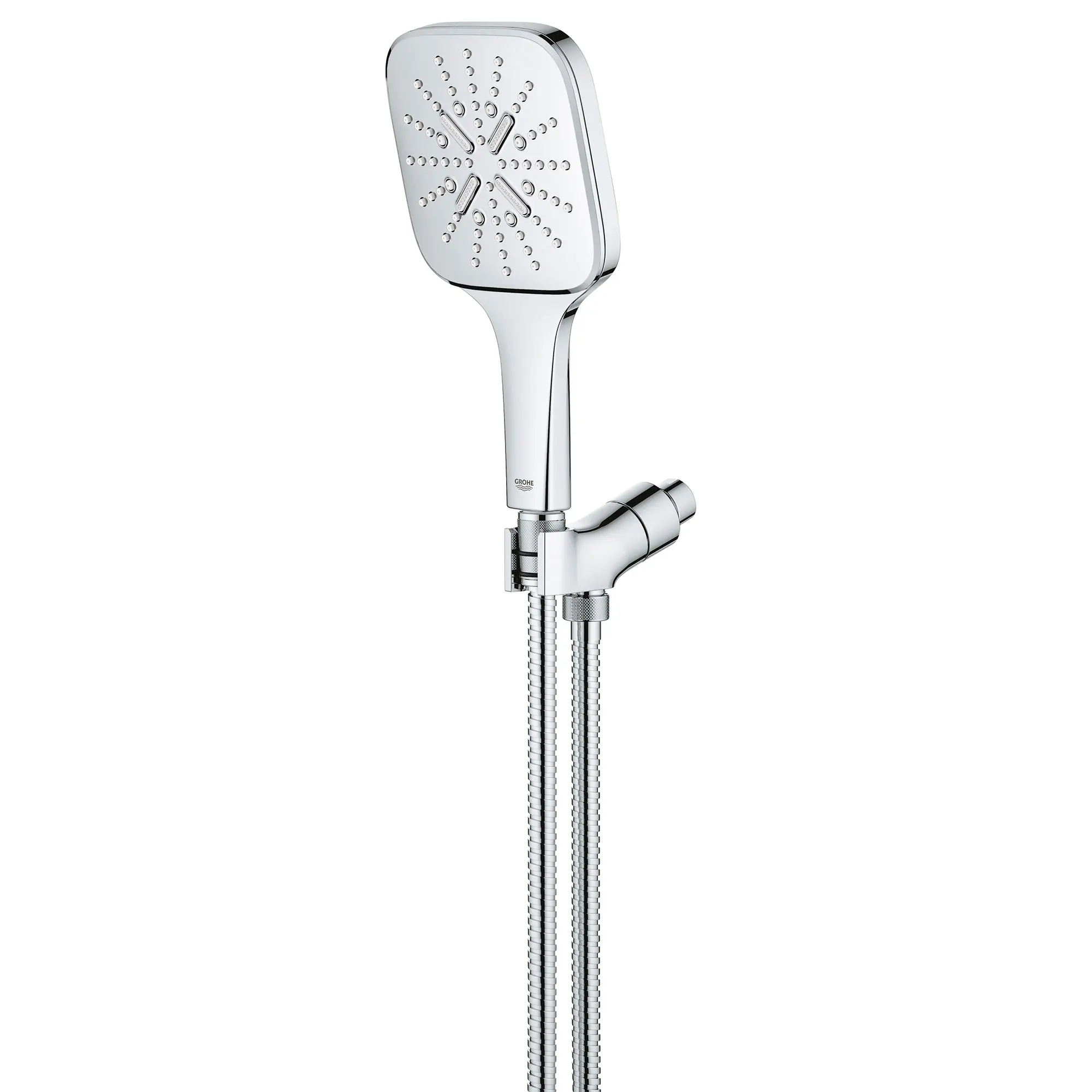 163585 26605000 Rainshower Smartactive Handshower Square StarLight Chrome Silo TAPS DEPOT.LTD