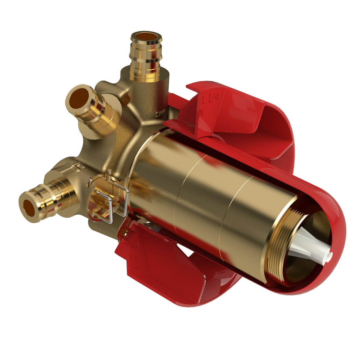 Riobel 1/2" Thermostatic and Pressure Balance Rough-in Valve with up to 5 Functions - Unfinished with 1/2” inlet and outlets EXPANSION PEX