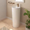33_+Tall+Round+Pedestal+Bathroom+Sink+With+Overflow+and+Pre-Drilled+Hole-97272169